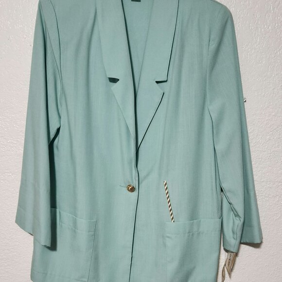 NWT NEW POTOMAC Collection Sea Green Womens Skirt Suit w/ Jacket Size 12 - Picture 3 of 10